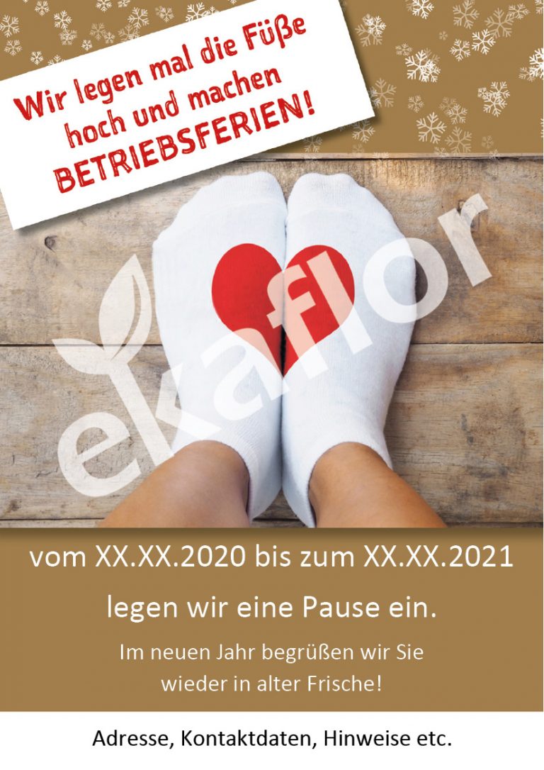 Betriebsferien? Das gilt es zu beachten ekaflor